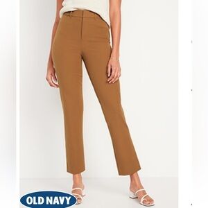 Old navy High-Waisted Pixie Straight Ankle Pants 4 tall trousers | Bourbon